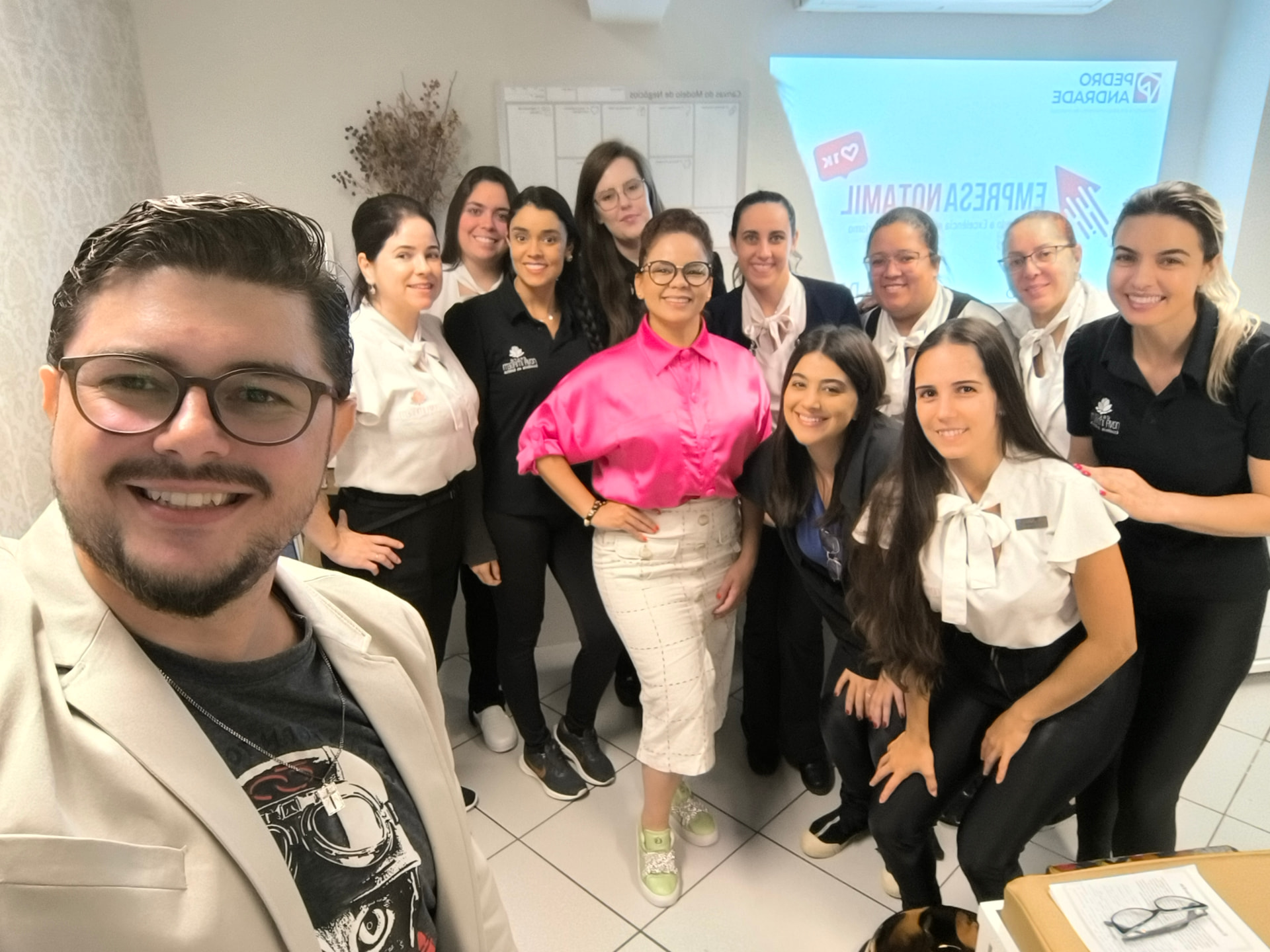Treinamento de equipe conduzido por Pedro Andrade